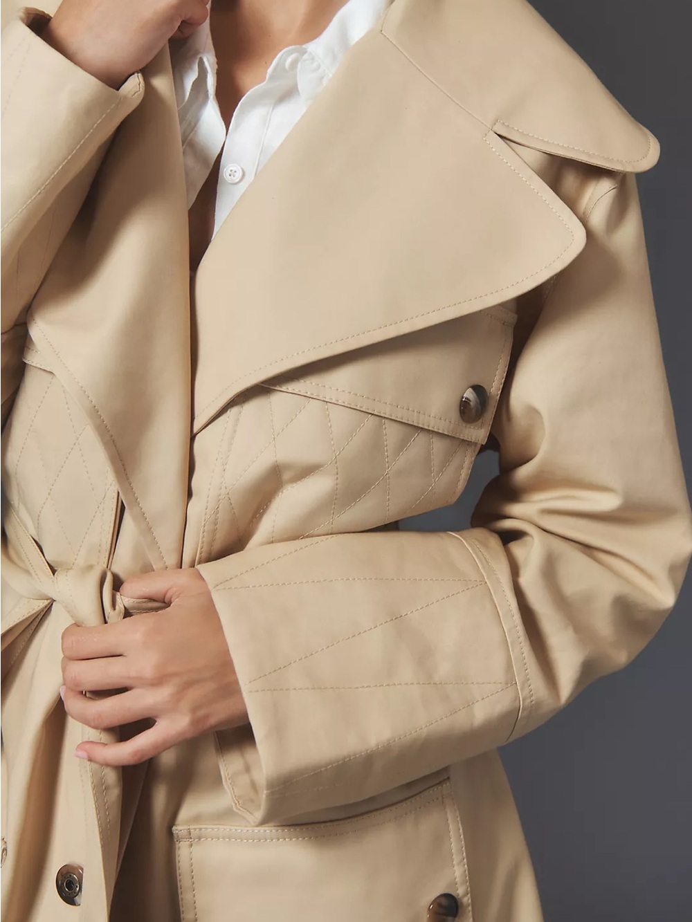 NWT Farm Rio Timeless Trench Coat - Picture 9 of 10
